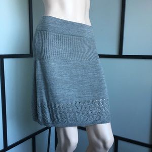 Grey Knit Sweater Skirt